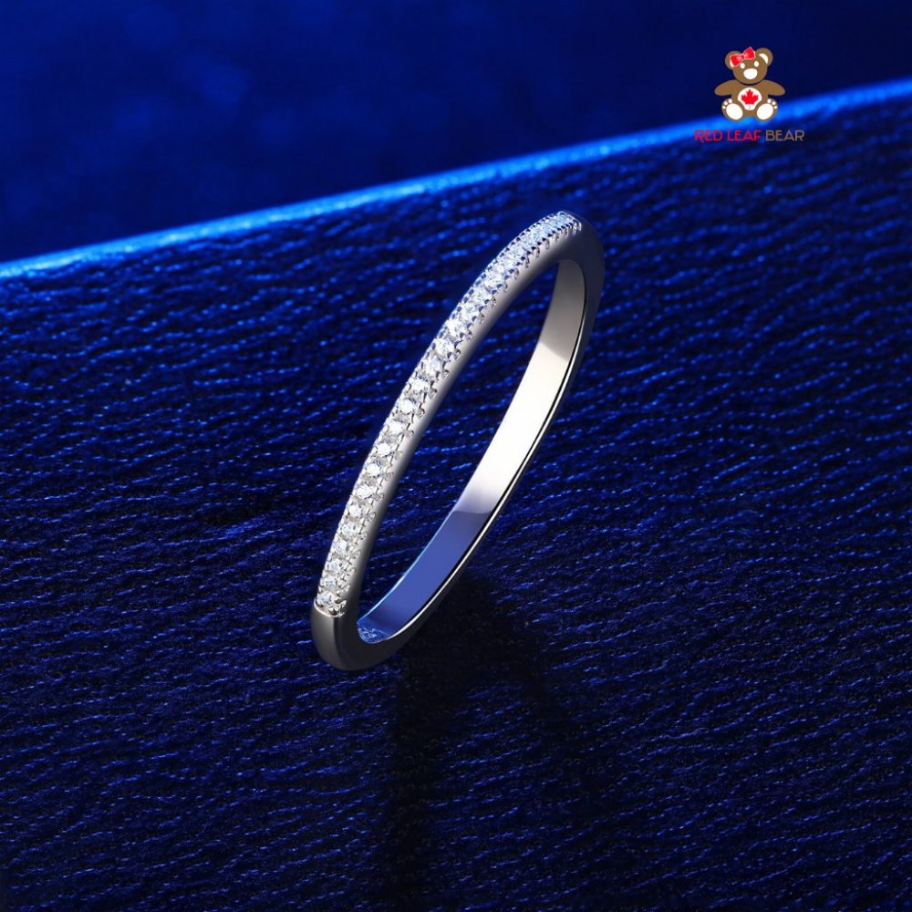 COPY - Solid Sterling Silver CZ Eternity Band Ring